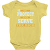 to protect and serve the rich Baby Bodysuit