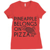 pineapple pizza Ladies Fitted T-Shirt