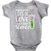 Made With Lots Of Love And a Little Science Baby Bodysuit