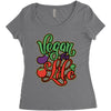 vegan for life Women's Triblend Scoop T-shirt