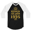 kings are born in 1995 3/4 Sleeve Shirt