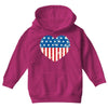 usa flag 2 Youth Hoodie
