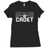 space cadet space ship Ladies Fitted T-Shirt