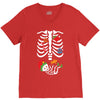 Christmas Skeleton mom and baby maternity V-Neck Tee