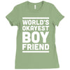world's okayest boyfriend couple love funny Ladies Fitted T-Shirt