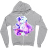 Shining Beautiful Unicorn Zipper Hoodie