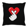 love more pocket Throw Pillow