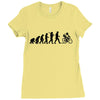 evolution of a cyclist mens black or blue cycling t shirt bike Ladies Fitted T-Shirt