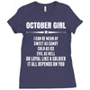 Super October Girl Ladies Fitted T-Shirt