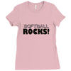 softball rocks Ladies Fitted T-Shirt