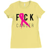fuck cancer Ladies Fitted T-Shirt
