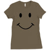 smiley face funny t shirt be happy love smile tee s 3xl Ladies Fitted T-Shirt