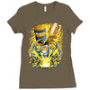 follow the friar   design two Ladies Fitted T-Shirt
