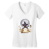 witch cat night Women's V-Neck T-Shirt