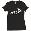 moto cross free style evolution cool Ladies Fitted T-Shirt