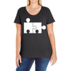 rude jigsaw ideal birthday present or gift Ladies Curvy T-Shirt