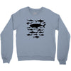 shark chart light blue t shirt Crewneck Sweatshirt