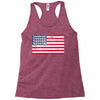 t-rex vintage american flag Racerback Tank