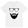 beard and glasses V-Neck Tee