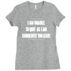 i am unable to quit as i am currently too legit Ladies Fitted T-Shirt