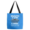 halloween is scary but carcinoid cancer is deadly spread the word help Tote Bags