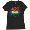 retro tv show unofficial art attack Ladies Fitted T-Shirt