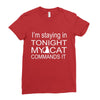 cat command Ladies Fitted T-Shirt