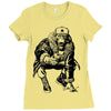 comunist monkey Ladies Fitted T-Shirt