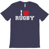 i love rugby mens funny cotton T-Shirt