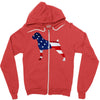 patriotic boxer Zipper Hoodie