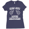 this guy loves kentucky   copy Ladies Fitted T-Shirt