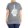 Flipping Someone Off Ladies Curvy T-Shirt