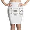 eat,sleep,game Pencil Skirts