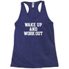 wake up work out Racerback Tank