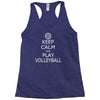 keep calm &amp; play volleyball Racerback Tank