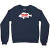 funny size does matter fishing fish holiday jarvis reel rod line sinke Crewneck Sweatshirt