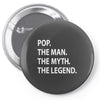 pop the man the myth the legend Pin-back button