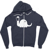 apatosaurus white Zipper Hoodie
