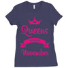 queens are born in november Ladies Fitted T-Shirt
