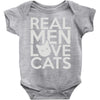 real men love cats Baby Onesie