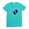 Baby Boy with Heart Any Name Customized Ladies Fitted T-Shirt
