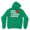 love peace and bacon grease Hoodie