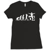 dj evolution funny music mixing djing disk jockey turntable Ladies Fitted T-Shirt