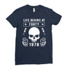 Life Begins at Forty 1978 the Birth of Legends Ladies Fitted T-Shirt