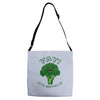 one cheer for broccoli Adjustable Strap Totes