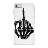 middle finger skeleton bone skull grafitti art iPhone 7 Case