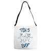 peanut butter and jelly bff Adjustable Strap Totes