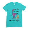 mama &amp; pizza dinasour Ladies Fitted T-Shirt