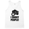 i shoot people t shirt funny photographer tee camera photography digit Tank Top