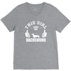 This Girl Loves Her Dachshund V-Neck Tee